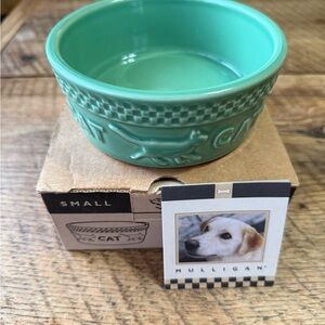 Longaberger Green Cat Bowl